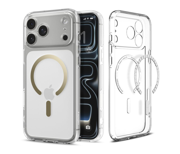 Spigen Ultra Hybrid Mag Magsafe do Iphone 17 Pro Max Clear/Gold - 1359915 - zdjęcie